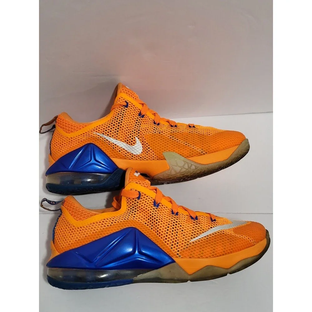 Nike Lebron XII Size Youth 5.5 Cavs Classic' Orange Basketball Shoes Sneakers
